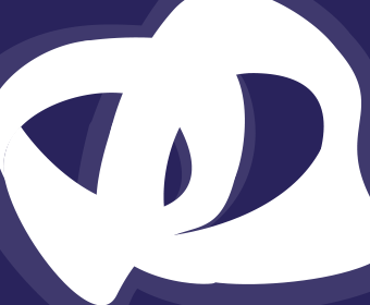 Picto du logo OMG artisan plombier. 2 anneaux blancs sur fond bleu nuit, création Graphik
