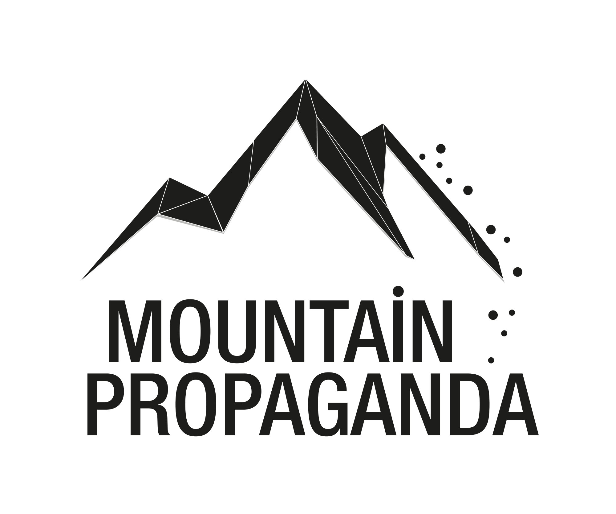 Mountain Propaganda - logo Noir représentant une montagne design