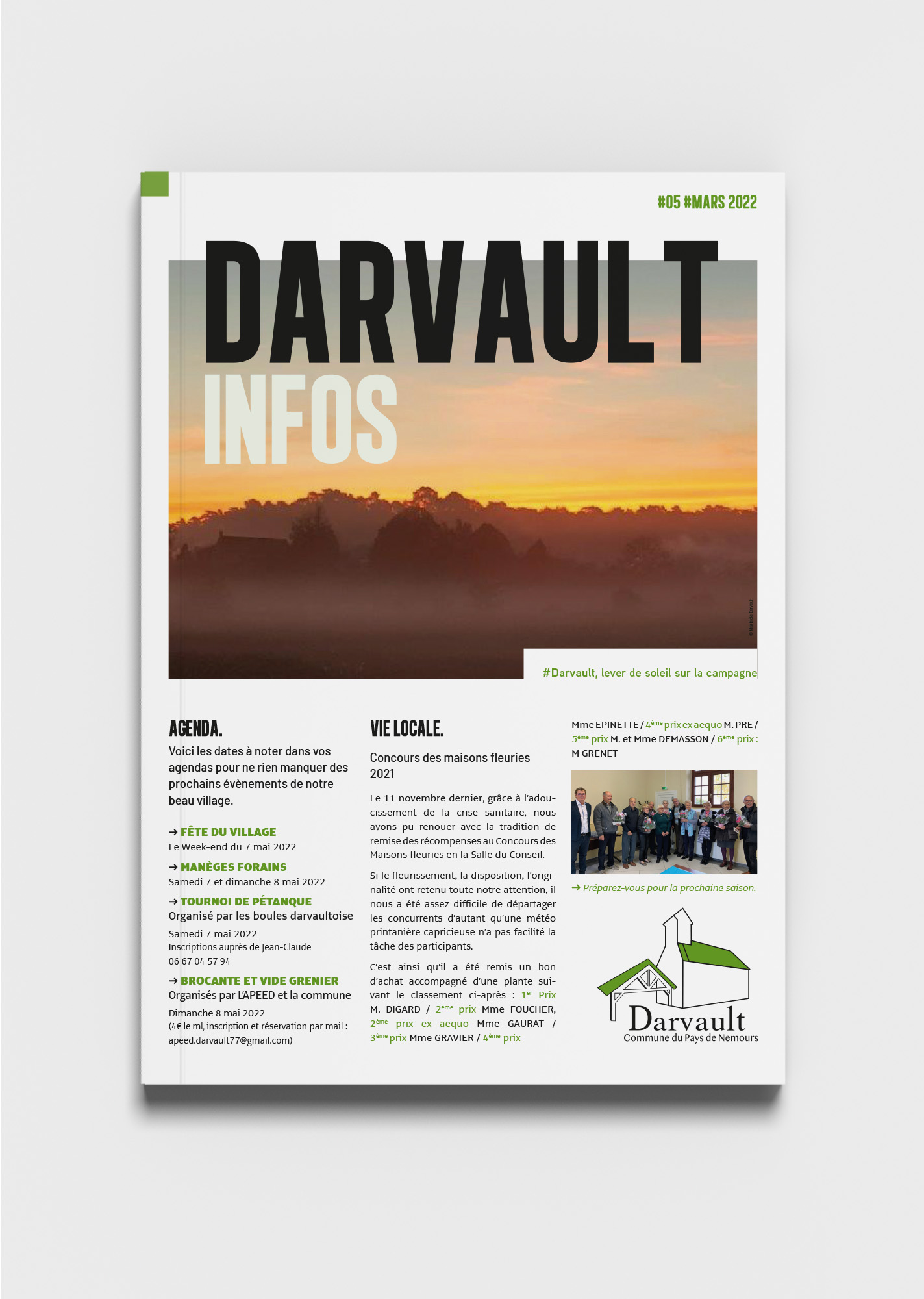Mairie de Darvault, Couverture du journal communal de mars 2022
