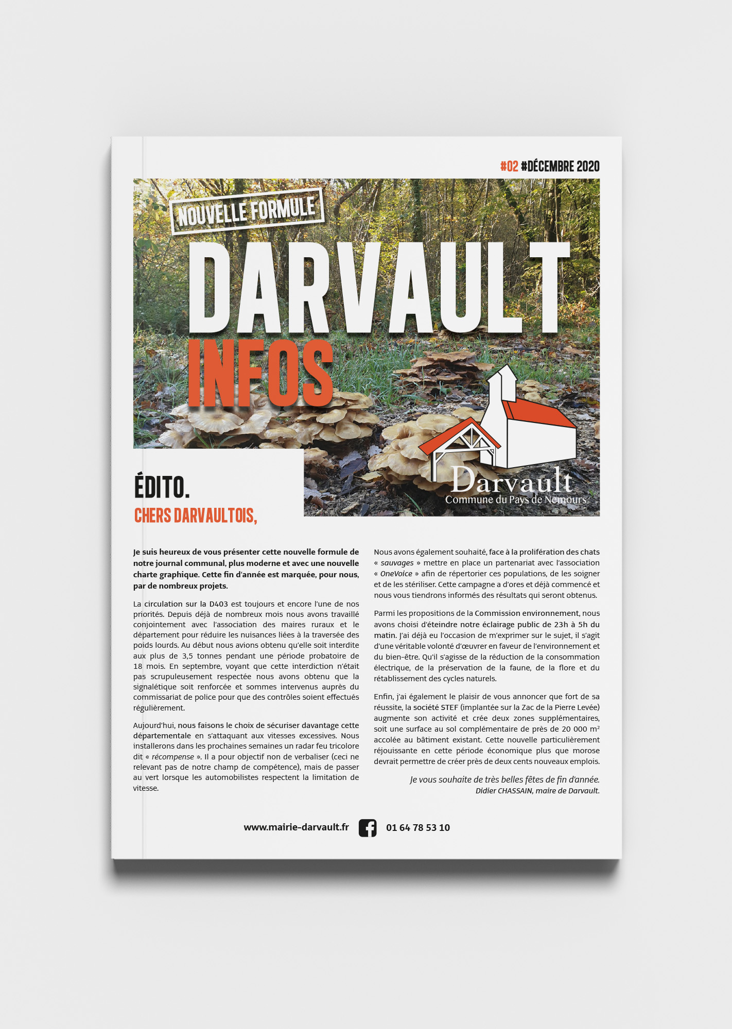Mairie de Darvault, Couverture du journal communal de décembre 2020