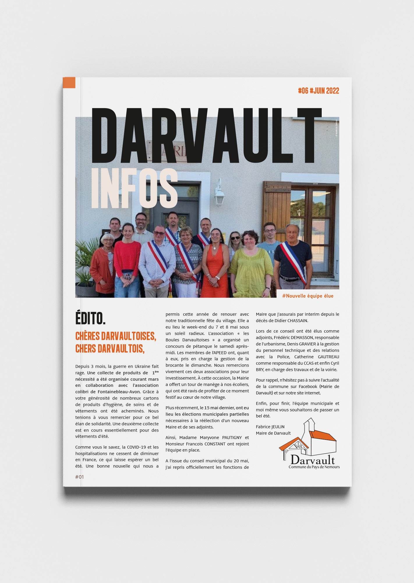 Mairie de Darvault, Couverture du journal communal de juin 2022