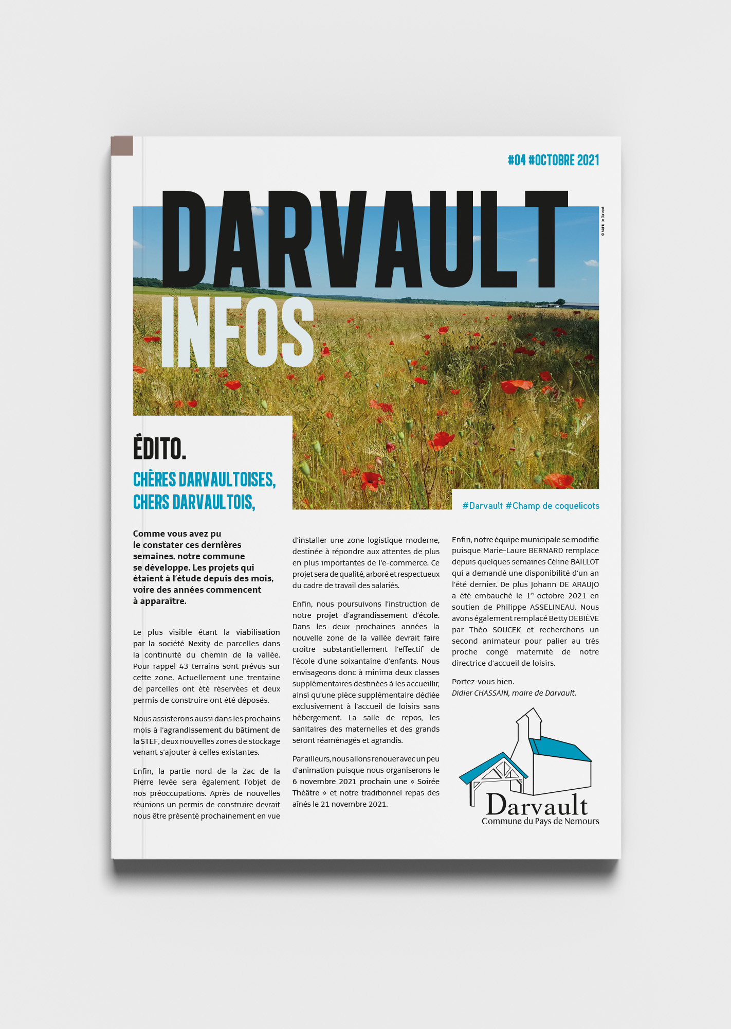Mairie de Darvault, Couverture du journal communal d'octobre 2021